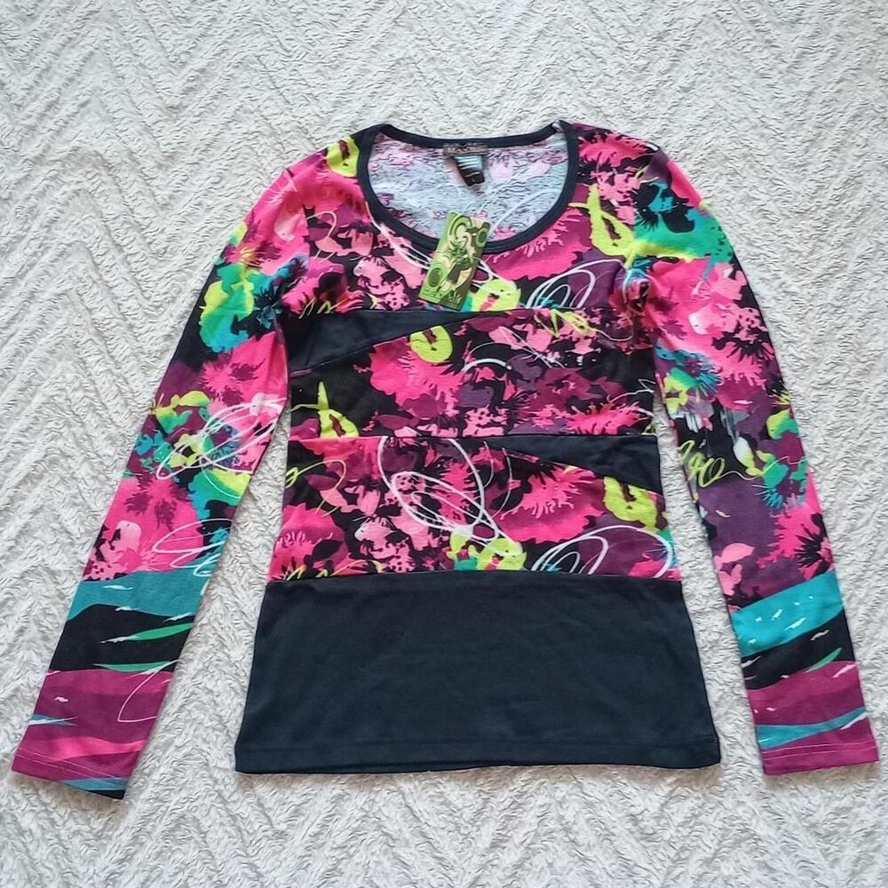 Y2K Hayes Euro Paint Splatter Graffiti Graphic Top